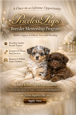 Priceless pups Breeder Mentorship Opportunity